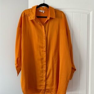 Casual Button Down Shirt Relaxed Fit sz 14